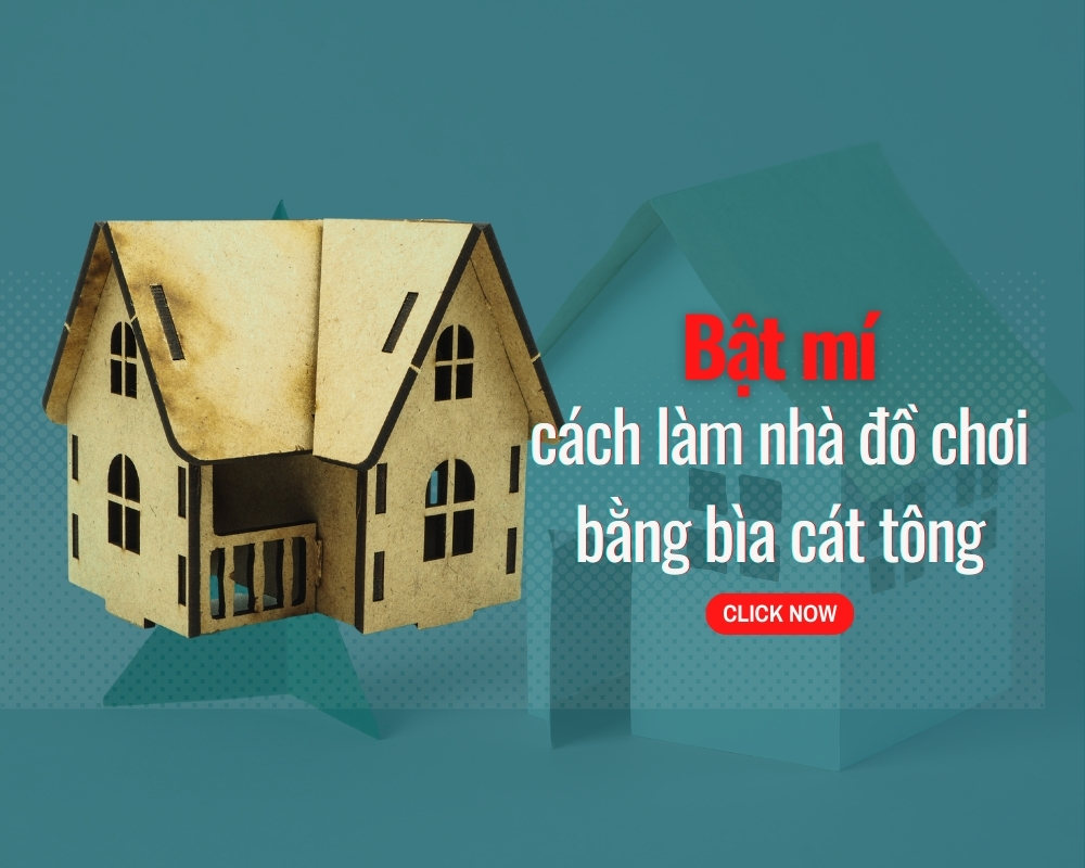 Cách làm nhà đồ chơi bằng bìa các tông