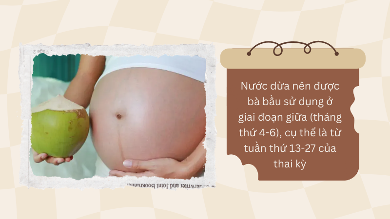 Bà bầu mấy tháng được uống nước dừa?