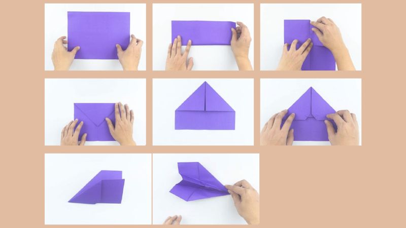 Cách làm mô hình máy bay bằng giấy Origami