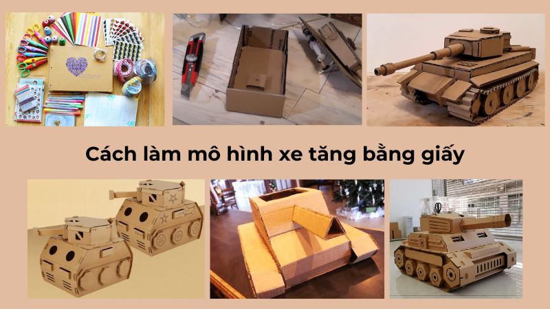 Cách làm mô hình xe tăng bằng giấy