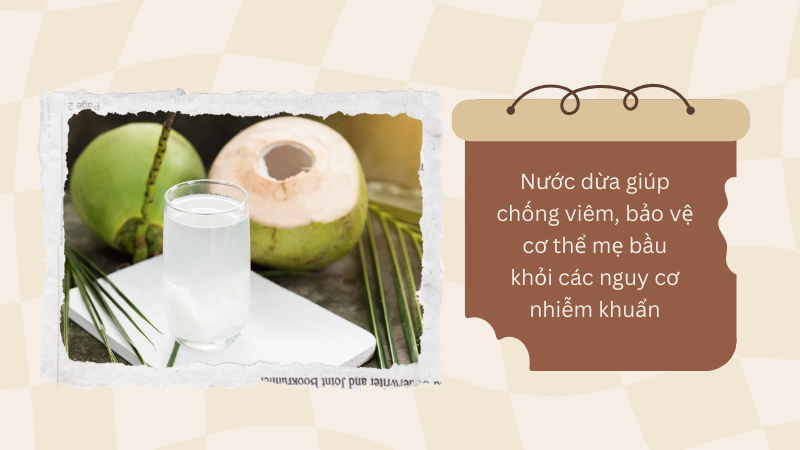 Nước dừa giúp chống viêm, nhiễm trùng