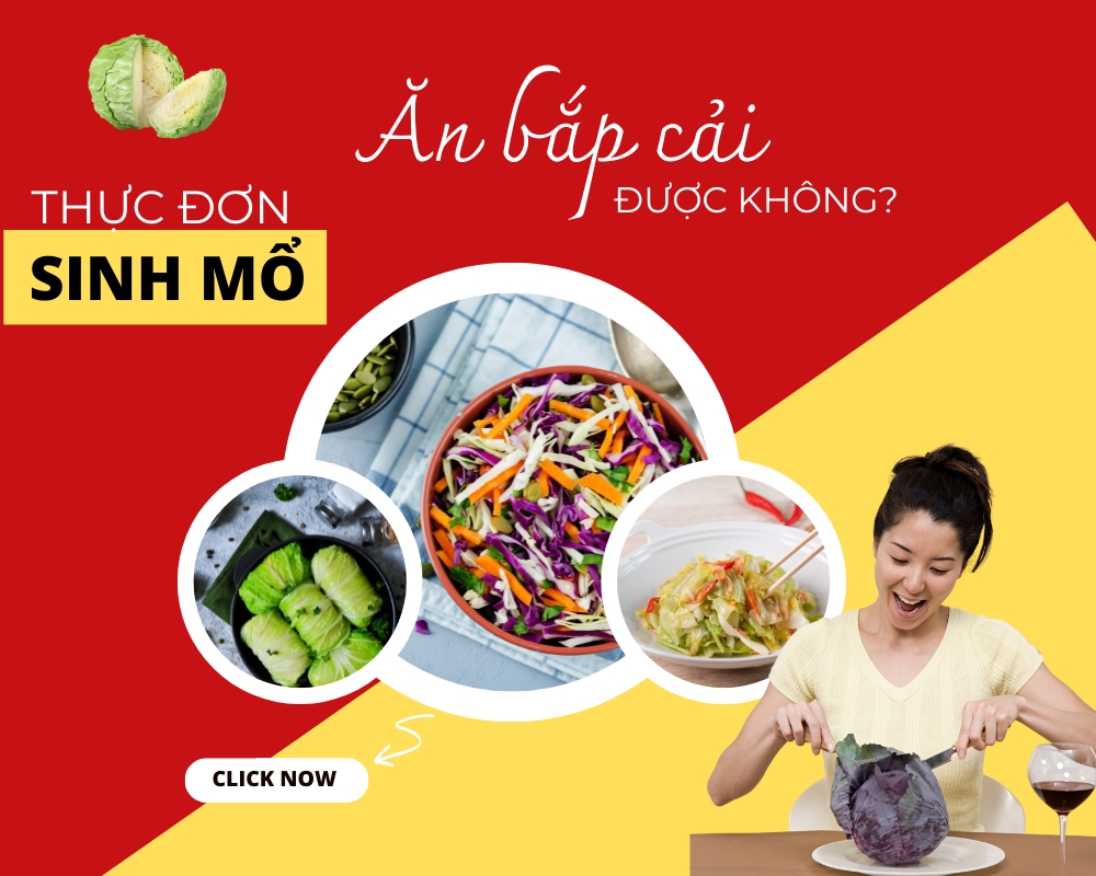 sinh mổ ăn bắp cải được không