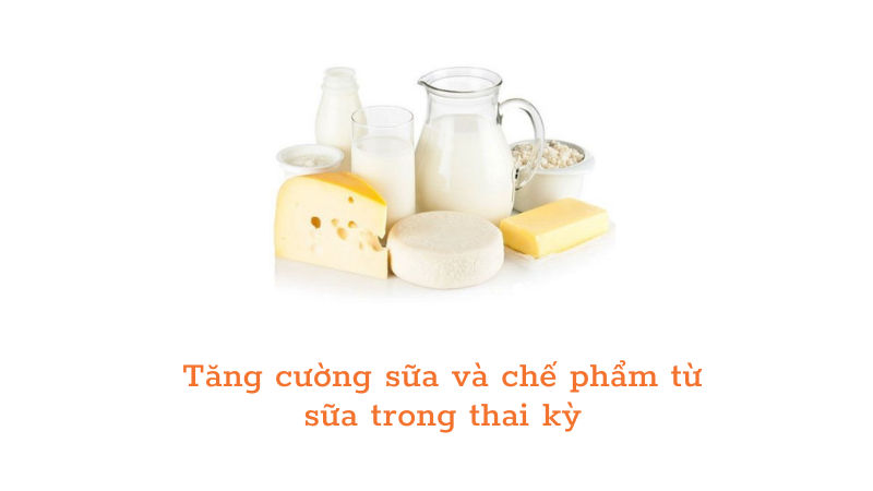 Tăng cường sữa và chế phẩm từ sữa trong thai kỳ