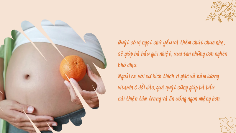 Quýt giúp giảm tình trạng ốm nghén