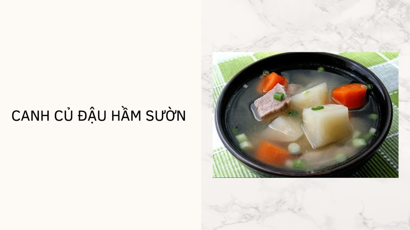 Củ đậu hầm sườn