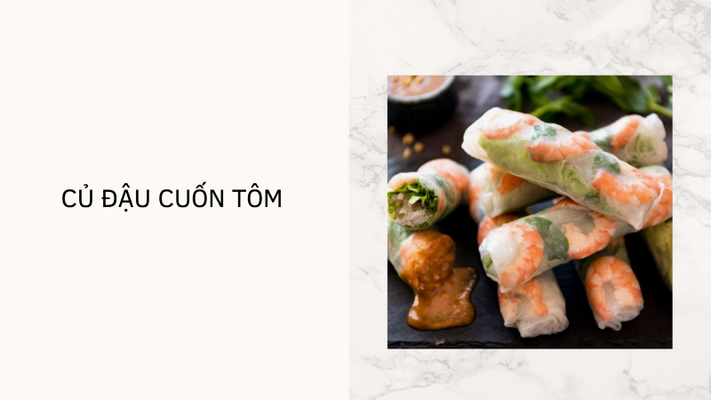 Củ đậu cuốn tôm