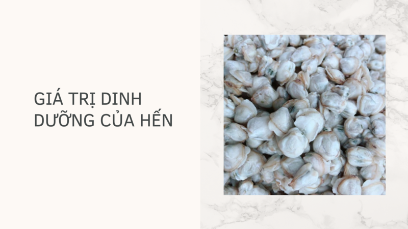 Giá trị dinh dưỡng của hến