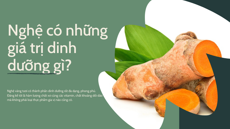 Giá trị dinh dưỡng của nghệ