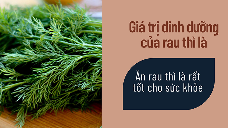 Giá trị dinh dưỡng của rau thì là